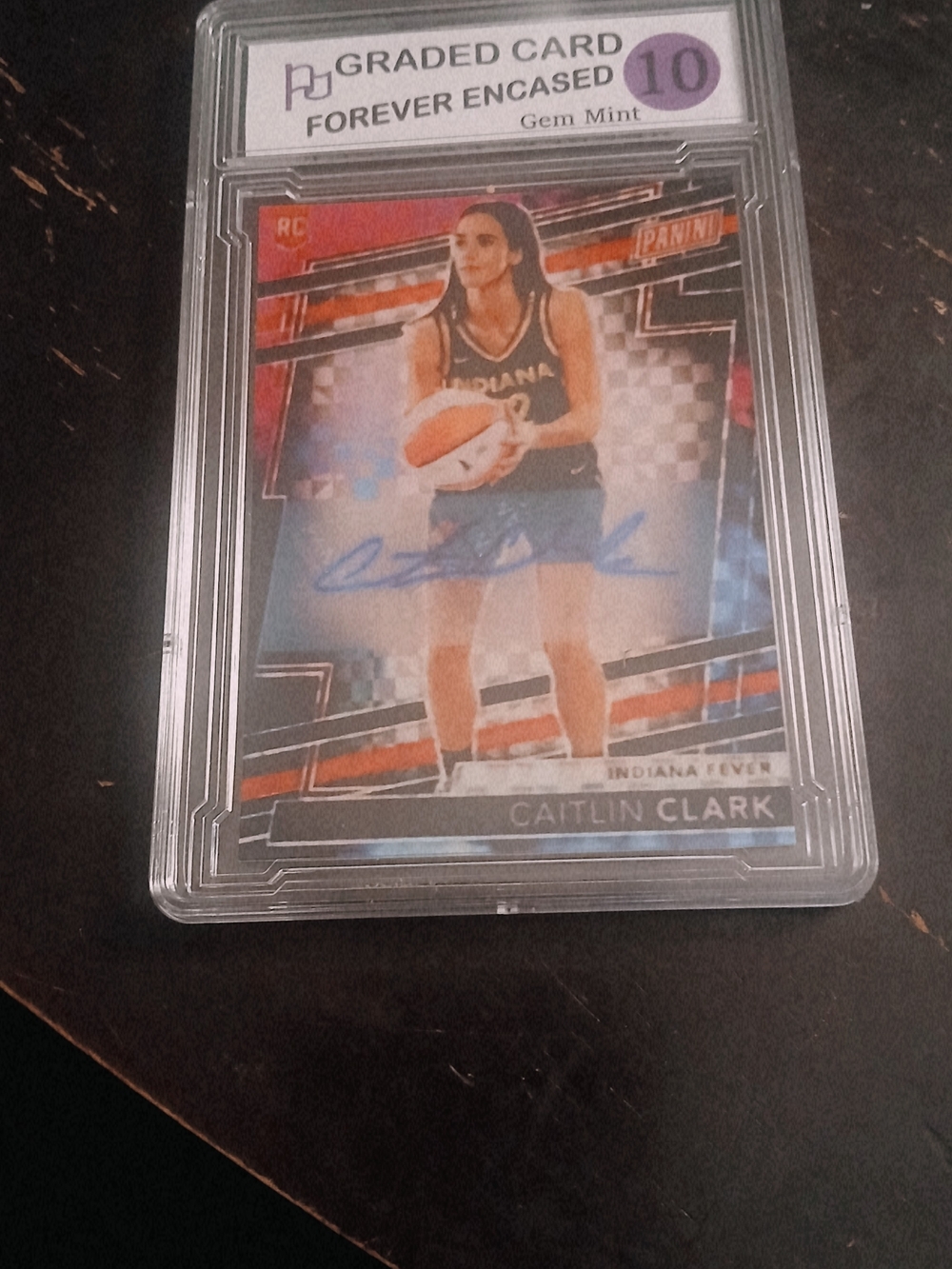 Panini Caitlin Clark Rookie Autograph Facsimile Not Orignal Novelty Card